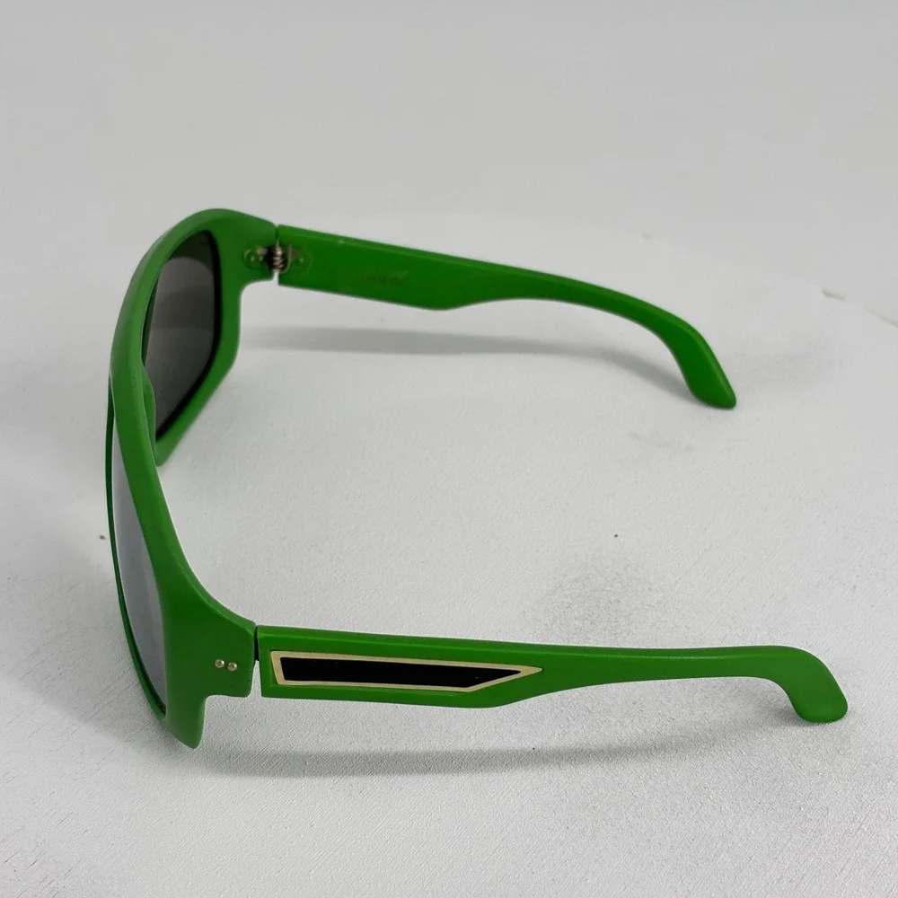VTG Aviator Sunglasses Mens OS Green Good Japan 359 Flat Top Shield
